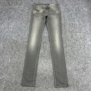 Diesel Jeans Womens 26 Gray Medium Wash Low Rise Stretch Livier Jegging FIT27x33
